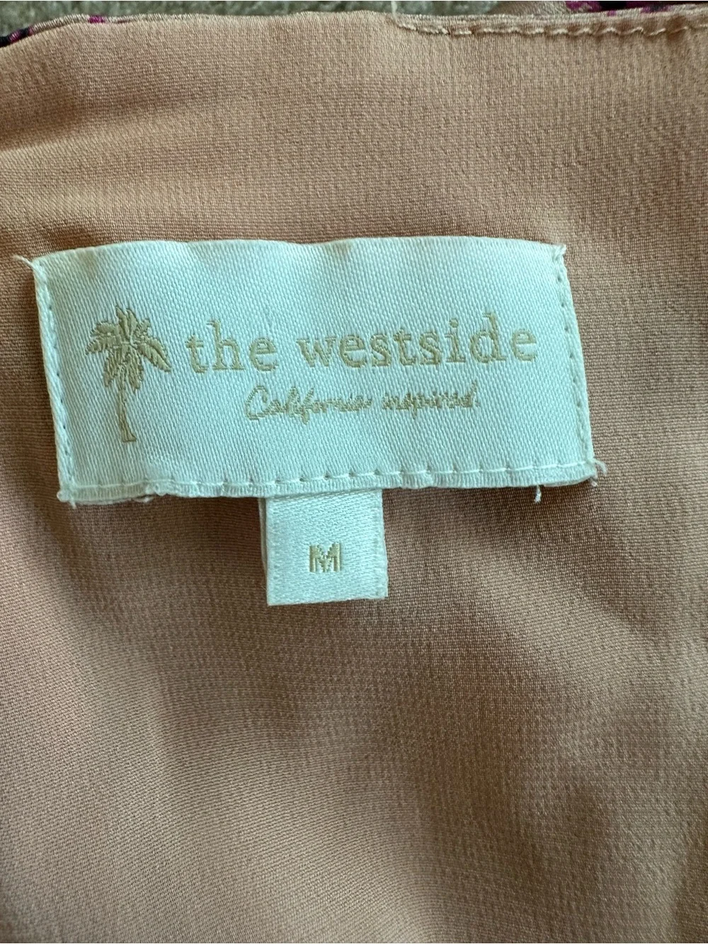 NWOT The WESTSIDE Silk Cami Dress in Rust with Pink Paisley Print